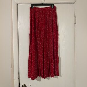 Red Floral Women's Skirt